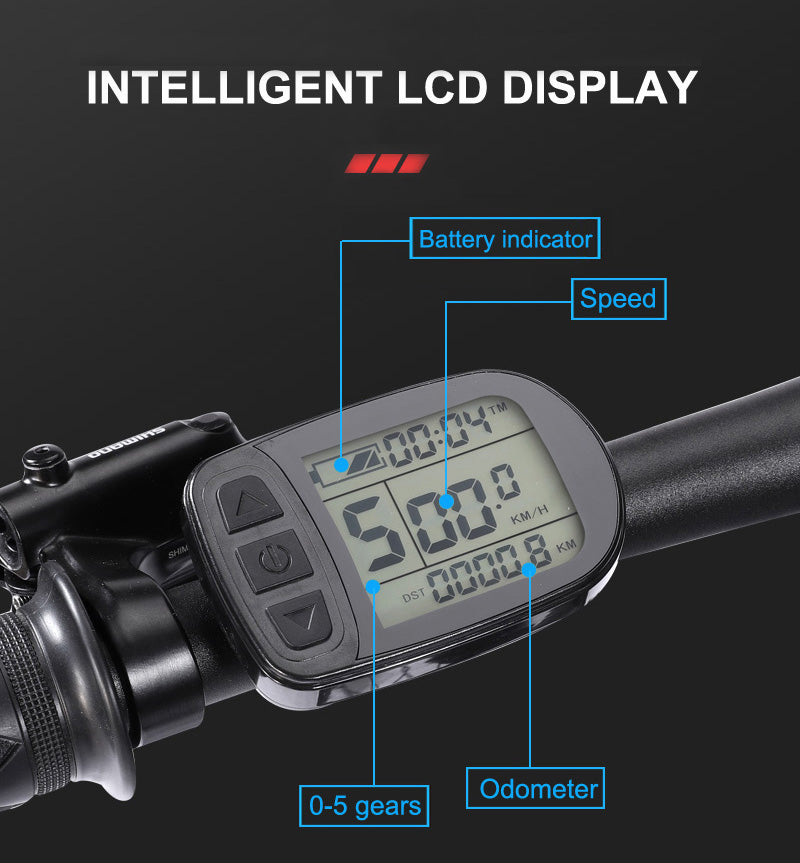 F1 27.5 Inch Electric Mountain Bike, 500W Motor 48V 10Ah/15Ah Large Capacity Built-in Battery, Oil Spring Suspension Fork, Hydraulic Disc Brake