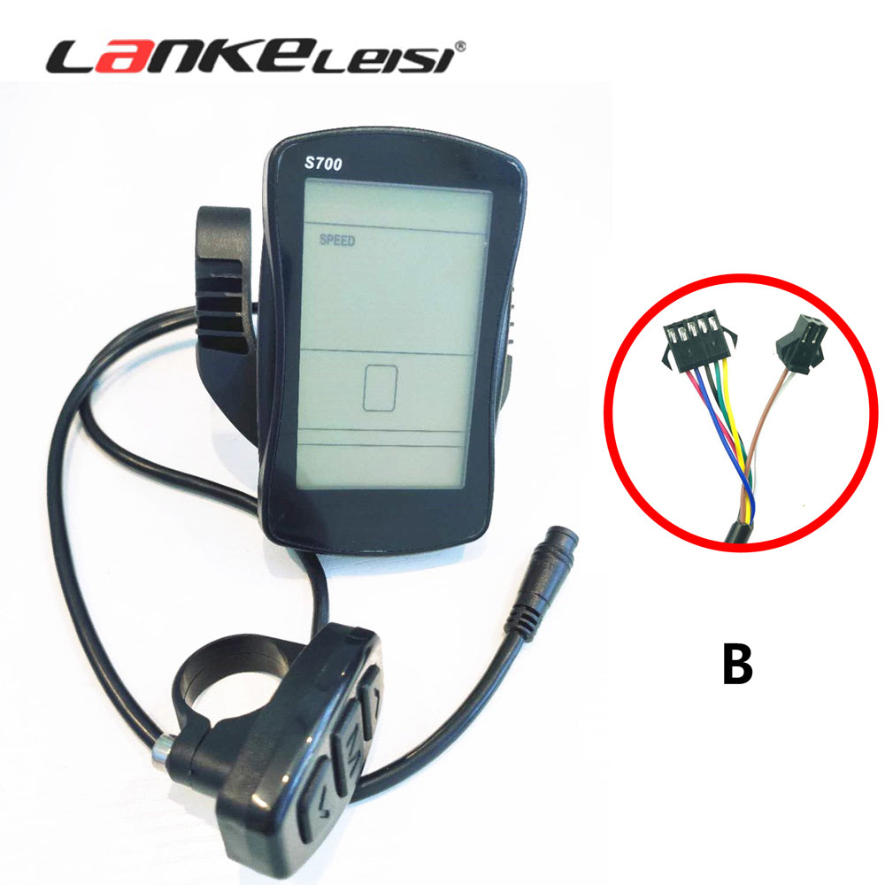 S700 Multifunktionell LCD Visa cykeldator för Lankeleisi Electric Bike